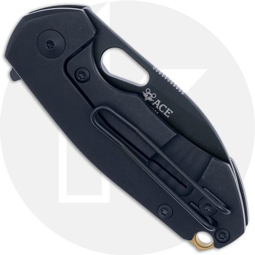 GiantMouse ACE Riv Knife - PVD M390 - PVD Titanium - Blackout