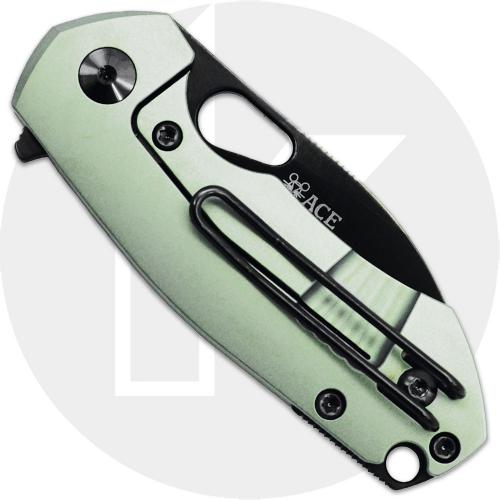 GiantMouse ACE Riv Knife - DLC CPM S90V - Mint Green Titanium