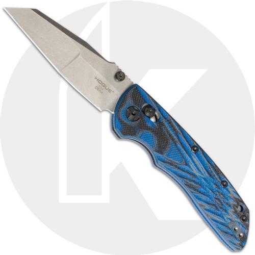 Hogue Deka Manual Folder 24263 - Tumbled 20CV Wharncliffe - G-Mascus Blue Lava G10 - ABLE Lock - USA Made