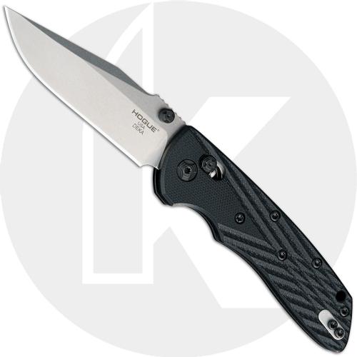 Hogue Deka Manual Folder 24279 - Tumbled 20CV Clip Point - Black G10 - ABLE Lock - USA Madev