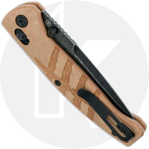 Hogue Mysto (HH) Manual Folder 24419 Knife - Black Stonewash CPM MagnaCut Clip Point - Maple Valley Richlite/HH Slash - ABLE Loc