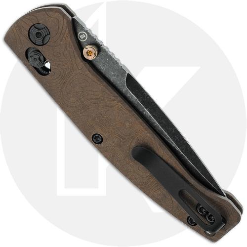 Hogue Mysto (Earth) Manual Folder 24453 Knife - Black Stonewash CPM MagnaCut Clip Point - Browns Point Richlite - ABLE Lock - US