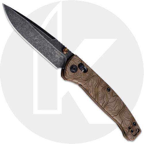 Hogue Mysto (Earth) Manual Folder 24453 Knife - Black Stonewash CPM MagnaCut Clip Point - Browns Point Richlite - ABLE Lock - USA Made