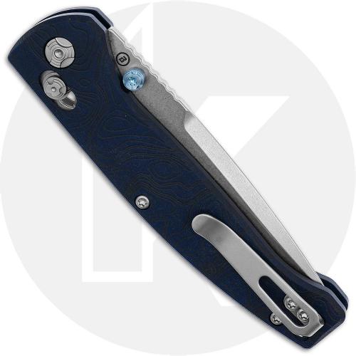 Hogue Mysto Manual Folder 24456 Knife - Tumbled CPM MagnaCut Clip Point - Blue Canyon Richlite - ABLE Lock - USA Made