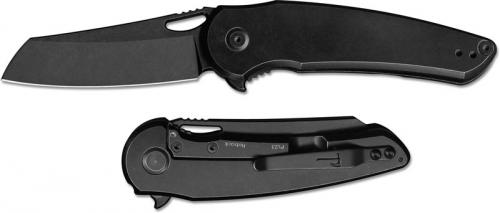 Jake Hoback OSF Knife - Fallout Black DLC CPM S35VN - Fallout Black Titanium Flipper Folder USA Made