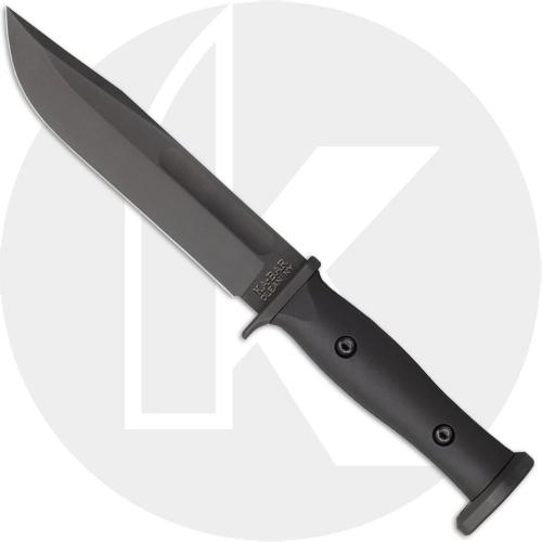 KABAR Slabby 1310 Fixed Blade Knife - Black 1095 Clip Point - Black GFN
