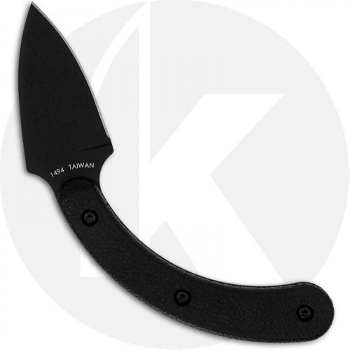 KABAR TDI Ladyfinger 1494 - Compact EDC Fixed Blade - Black Drop Point - Black Zytel