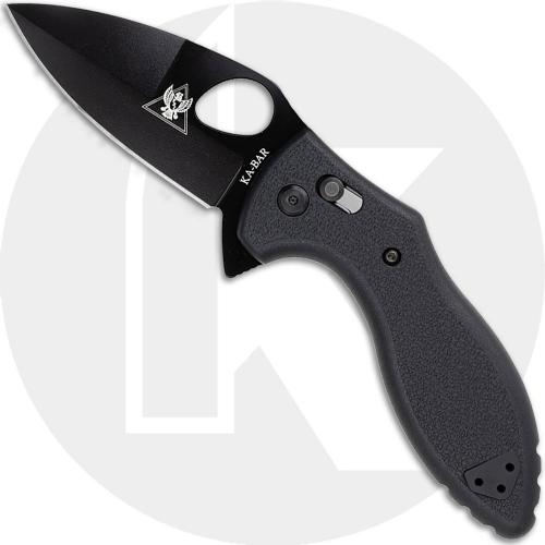 KABAR 2490 TDI Flipper Folder - John Benner - Black Spear Point - Black G10 and Steel Frame Lock