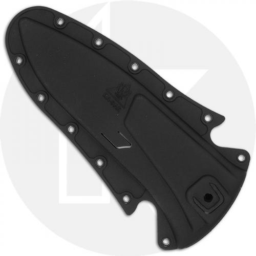 KABAR TDI Pocket Strike 2491 - Compact EDC Fixed Blade - Black Drop Point - Black Nylon / Fiberglass with Ring Pommel