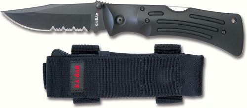 KA-BAR Knives: KABAR Mule Knife, Part Serrated, KA-3051