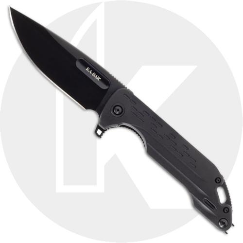 KABAR Mark 25 3071 Knife - Black D2 Drop Point - Black GFN