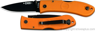 KA-BAR Knives: KABAR Mini Dozier Folder, Orange Handle, KA-4072BO