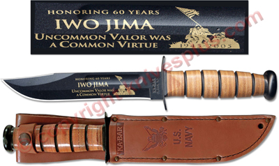 KA-BAR Knives: KABAR Iwo Jima Commemorative Knife, US Navy Version, KA-9138