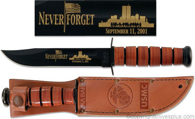 KA-BAR Knives: KABAR 9/11 Never Forget Knife, USMC, KA-9165