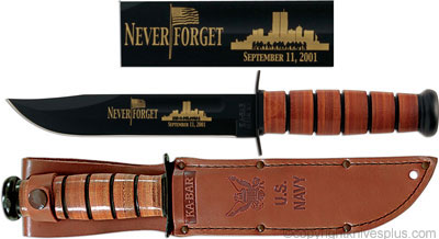 KA-BAR Knives: KABAR 9/11 Never Forget Knife, USN, KA-9166