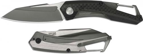 Kershaw Reverb 1220 Knife EDC Drop Point Folder Black G10 Carbon Fiber