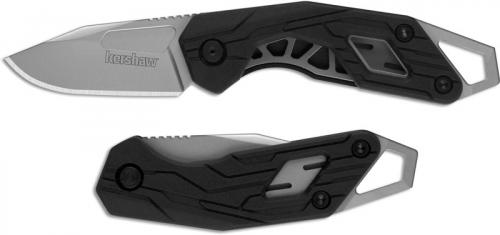 Kershaw Diode 1230 - Compact Keychain Knife - Bead Blast Clip Point - Black GFN - Liner Lock
