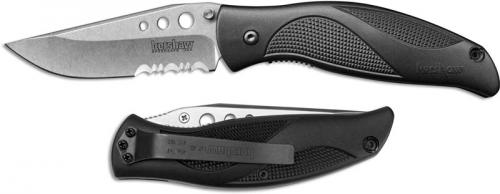 Kershaw Whirlwind, Part Serrated Stone Wash, KE-1560SWST