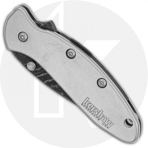 Kershaw Chive 1600DAM - Damascus Blade - Stainless Steel - SpeedSafe Assist - Frame Lock Flipper Folder - USA Made