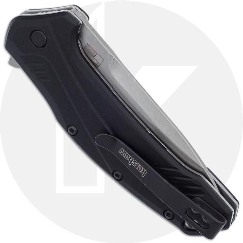 Kershaw Link 1776BLK20CV - Stonewash 20CV - Black Aluminum - SpeedSafe Assist - USA Made