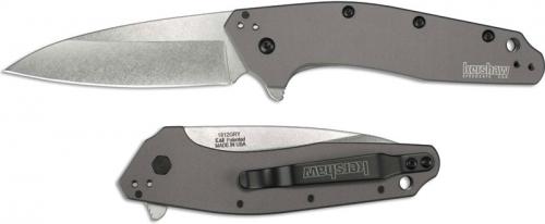 Kershaw Dividend 1812GRY Knife Flipper Folder Assisted Opening Aluminum