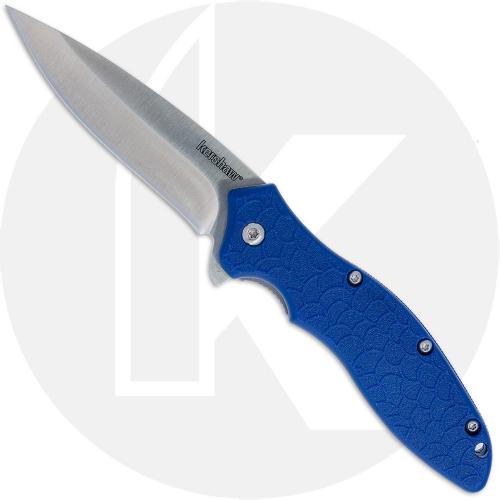 Kershaw Oso Sweet 1830BLU Knife - Satin 8Cr13MoV Drop Point - Blue GRN - Flipper Folder