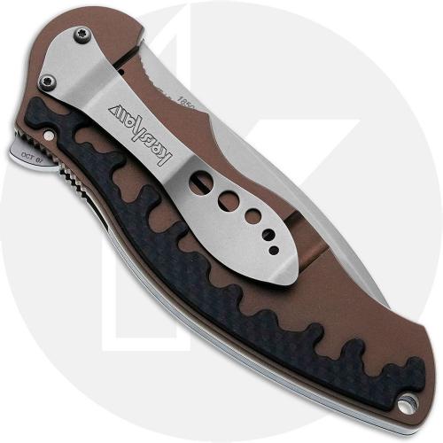 Kershaw Tyrade 1850 - 154CM / D2 Composite - Bronze Ti and Carbon Fiber - Frame Lock - SpeedSafe Flipper Folder - Discontinued I