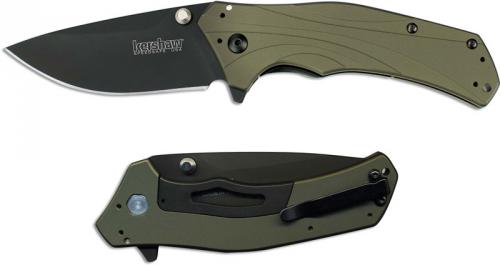 Kershaw Knockout Knife, Olive Green, KE-1870OLBLK