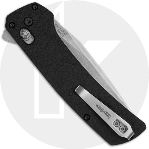 Kershaw Layup 2047 Knife - Assisted - Stonewash D2 Drop Point - Black GFN - Flipper Folder