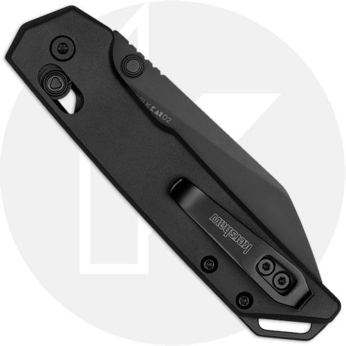 Kershaw Mini Iridium 2051RBLK Knife - Black Oxide D2 Reverse Tanto - KVT Bearings - Black Aluminum