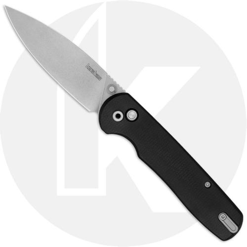Kershaw Remnant 2054 Knife - Stonewash D2 Spear Point - KVT Bearings - Black Micarta
