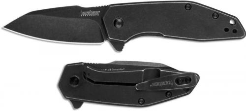 Kershaw Gravel 2065 - SpeedSafe Assist - BlackWash Reverse Tanto - BlackWash Stainless Steel - Flipper Folder