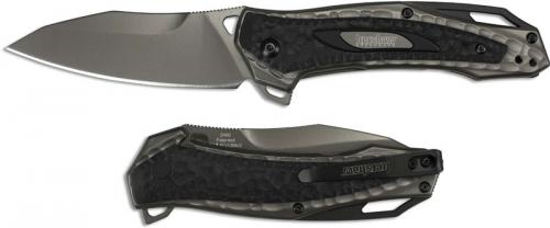 Kershaw Vedder 2460 Knife EDC Assisted Opening Flipper Folder Hammered Steel Black G10