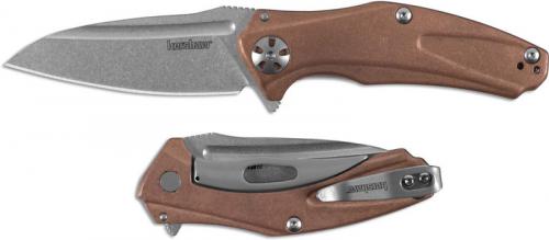 Kershaw 7006CU Natrix Stonewash D2 Drop Point Copper Handle KVT Flipper Folder