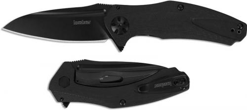 Kershaw 7007BLK Natrix Black Oxide Drop Point Black G10 Handle KVT Flipper Folder