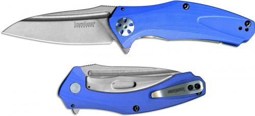 Kershaw 7007BLU Natrix Limited Stonewash Drop Point Blue G10 EDC Assisted Flipper Folder