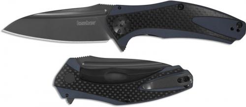 Kershaw 7007CF Natrix Gray Ti Drop Point Blue Gray G10 and Carbon Fiber KVT Flipper Folder