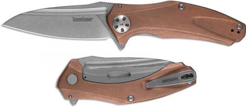 Kershaw Natrix Copper M 7007CU - Stonewash D2 Drop Point - Copper Handle - KVT Flipper Folder