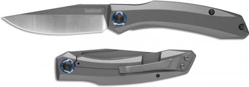 Kershaw Highball 7010 - Two Tone D2 Clip Point - Gray PVD Stainless Steel Handle - KVT Folder