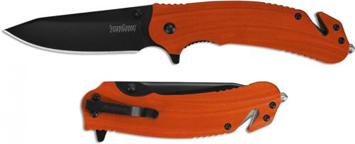 Kershaw Barricade 8650 Rescue Knife Flipper Folder Assisted Opening Orange GFN