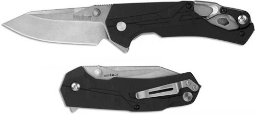 Kershaw Drivetrain 8655 - Rescue Knife - Stonewash D2 Clip Point - Black GFN - SpeedSafe Assist - Flipper Folder