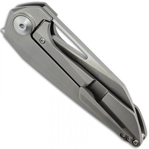 Kizer Theta Ki4514 Elijah Isham EDC Wharncliffe Blade Hidden Flipper Tab Titanium Frame Lock Folder