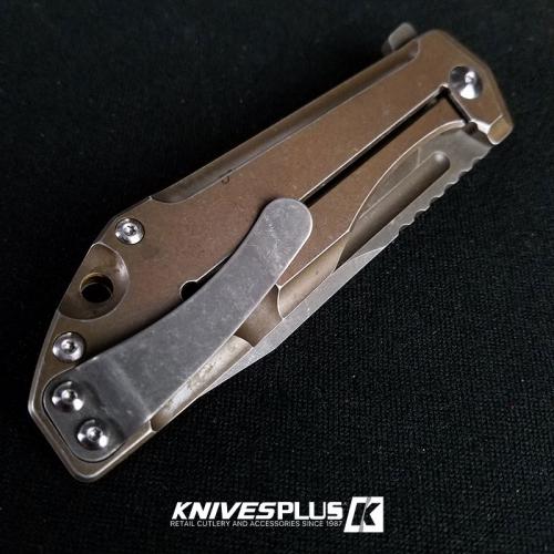 MODIFIED Boker Plus Lateralus Steel JB Stout - HEAT BRONZED HANDLE - ACID WASH BLADE