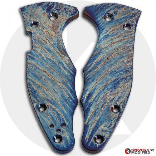 MODIFIED Flytanium Titanium Scales for Spyderco YoJimbo 2 Knife - MAYHEM FINISH