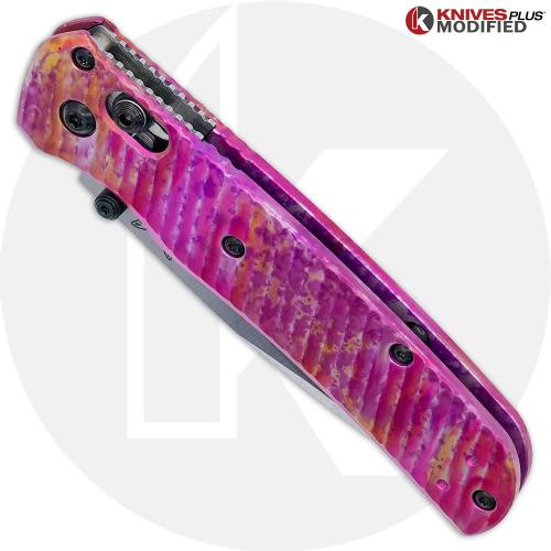 MODIFIED Benchmade Bugout 535 + AWT Archon Custom Anodized Scales + KP Black Thumbstud & Standoffs