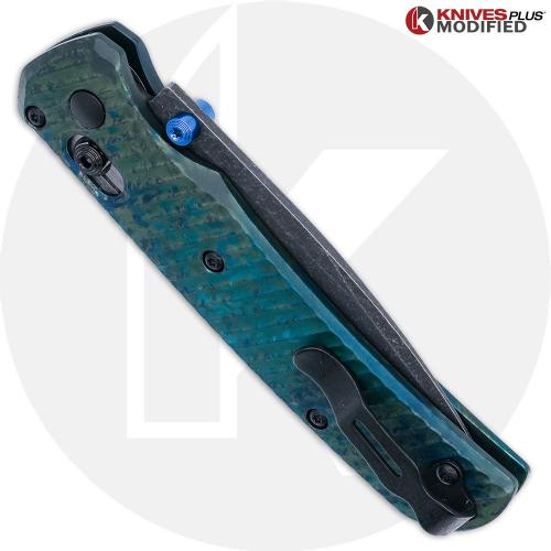 MODIFIED Benchmade Bugout 535 Knife + Acid Stonewash Blade + AWT Archon Custom Anodized Scales