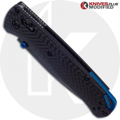 MODIFIED Benchmade Bugout Knife - Acid Stonewash S90V - Carbon Fiber Handle