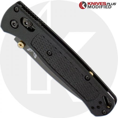 MODIFIED Benchmade Bugout 535GRY-1 Knife - BLACK Rit Dye Handle