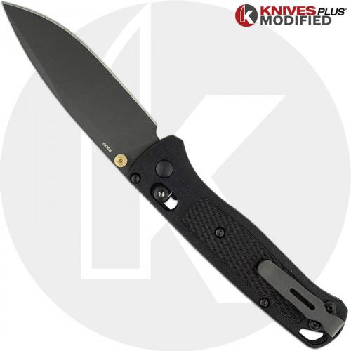 MODIFIED Benchmade Bugout 535GRY-1 Knife - BLACK Rit Dye Handle