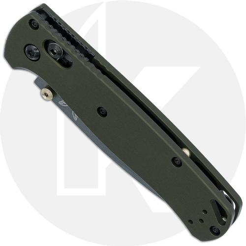 MODIFIED Benchmade Bugout 535GRY-1 Knife + AWT OD Green Aluminum Scales